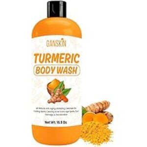 Turmeric Body Wash Skin Brightening Liquid Soap for Discoloration Natural Aging